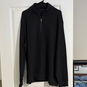 Banana Republic Men's Black Zip-Up Sweater